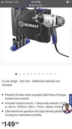 Kobalt Electric Impact With Sockets 