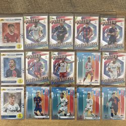 Lot 15 2024 Topps Finest UEFA First Class Prized Footballers Top Of The World