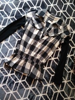 Plaid blouse girls size 10