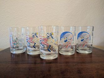 Walt Disney World 25th anniversary drinking glasses