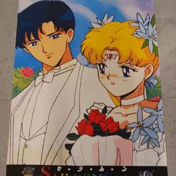 Vintage Rare 1998 Sailor Moon Scroll Poster 