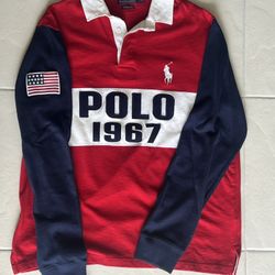 Polo Ralph Lauren Rugby shirt Size Large Vintage 