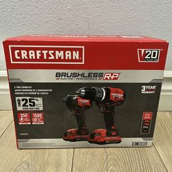 Craftsman V20 RP 20-Volt Max 2-Tool Brushless Power Drill Tool Combo Kit