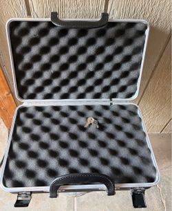 Vintage Gun Guard Double Pistol Case Alligator Texture Two Handgun With Key