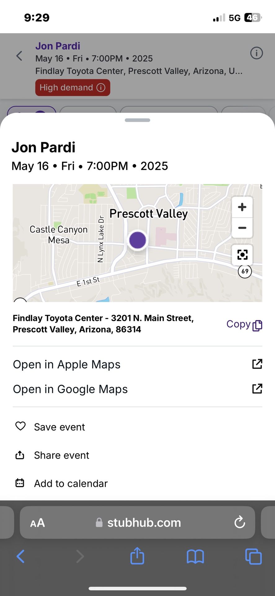 JOHN PARDI TICKETS NEED GONE