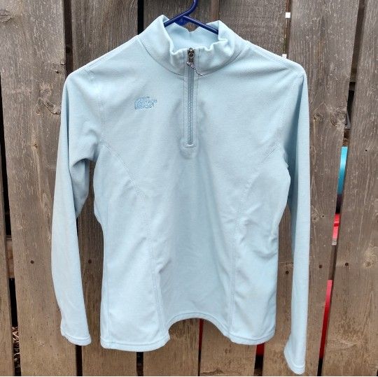 The North Face 1/3 Zipper Pullover XL Baby Blue
