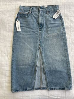 Aritzia Denim Forum The '90s Halle Denim Skirt Size 26