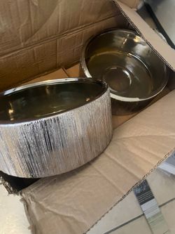 Silver Plant pots