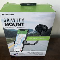 Merkury Gravity Car Phone Mount – Windshield Dashboard Gooseneck Holder 
