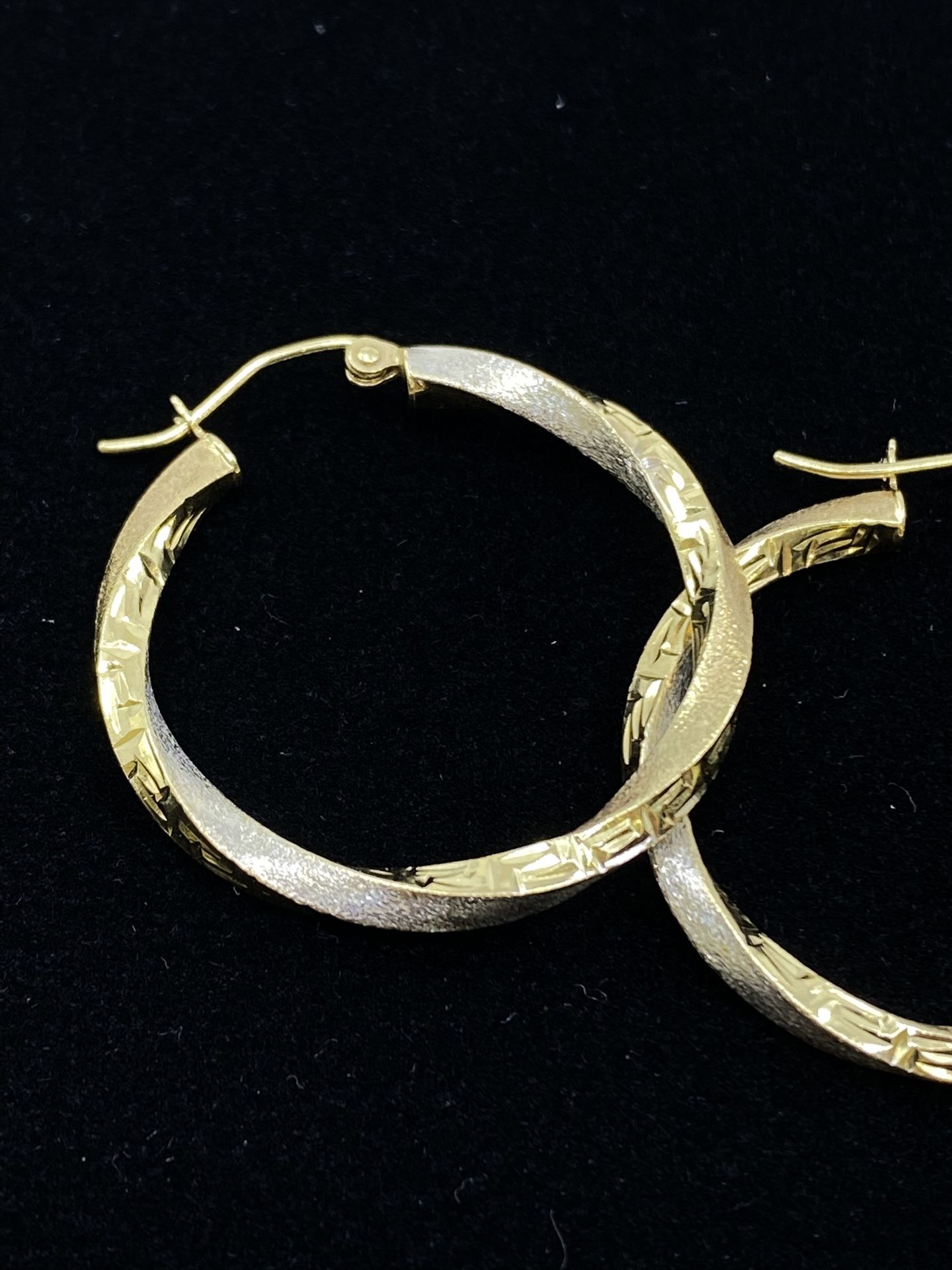 $325 Two Tone Gold Versace Twisted Hoop Earrings