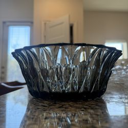 Libbey Smoke Colored Glass Bowl - Vintage 