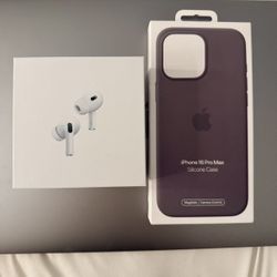 Both Apple Air Pods And Apple Phone Case 