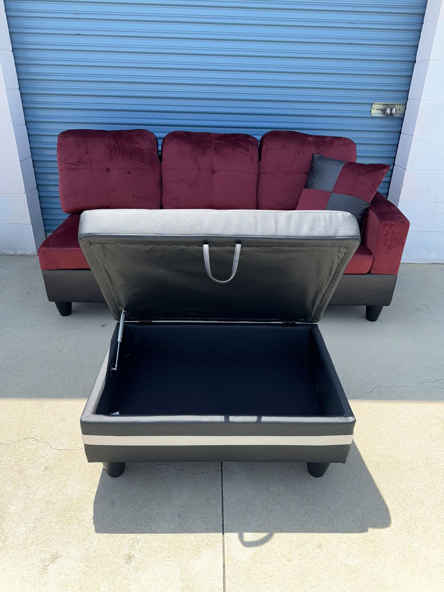 New Couch With Ottoman