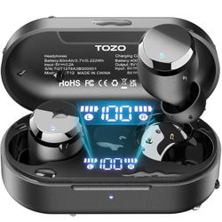 Tonal Dots (T12) Wireless Earbuds Bluetooth 5.3 Headphones Built-in ENC Noise Cancelling Mic, 55 Hrs Playtime App Customize EQ IPX8 Waterproof LED Dig