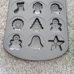 Christmas Wilton Cookie Mold & Snowman Silicone Mold