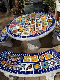 Concrete Talavera Patio Set