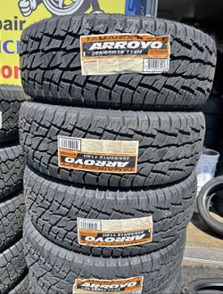 Set De Llantas nuevas 265/65R18 Marca Arroyo Con 50 000 Mil Millas De Garantía