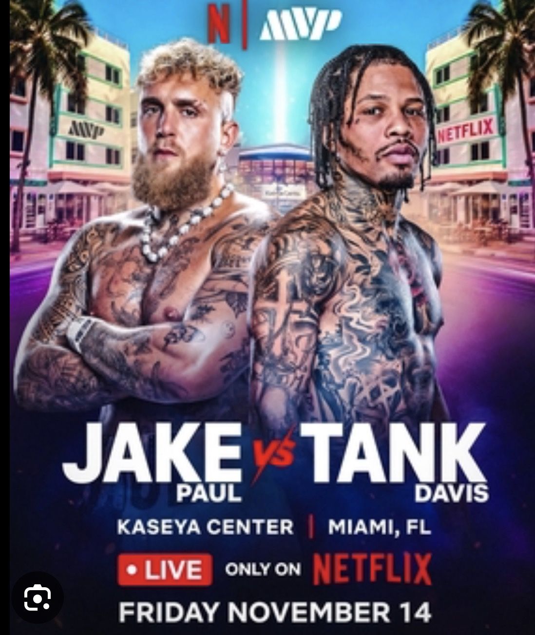 Jake paul vs Tank davis RINGSIDE