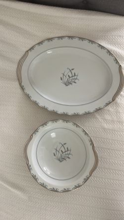 Noritake Large 16” by 12 “ Serving Platter and Large 10” Serving Bowl-Both For
