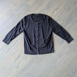 Banana Republic Women's Buttoned Cardigan - Black, Large