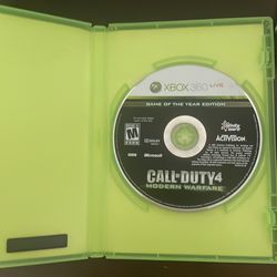 Call of duty modern warfare disc for the xbox 360