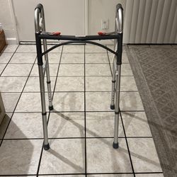 McKesson Folding Walker – Adult – Adjustable Height – New