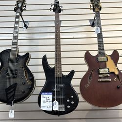 Bass and Two Electric Guitars