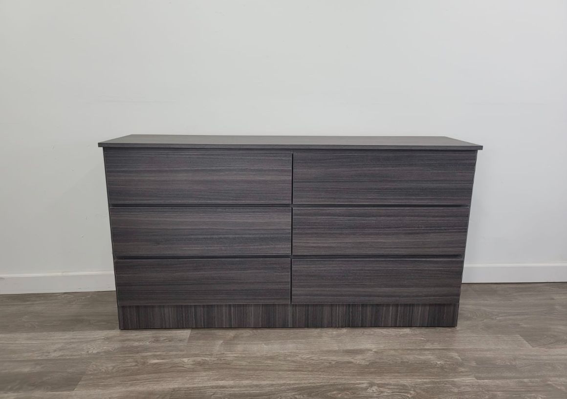 Cómoda con espejo y gavetero – Blanco negro y gris