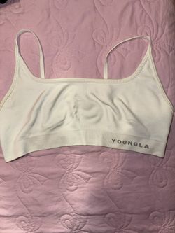 YoungLA cream sports bra