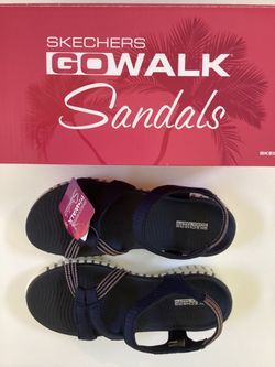 New Skechers Go Walk, Navy 6M Sandals