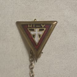 Vintage YMCA Official HI - Y Triangle Lapel Hat Jacket HI-Y Pin