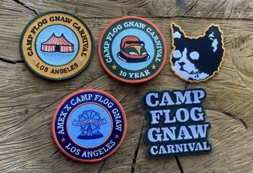 Camp Flog Gnaw Carnival Patches