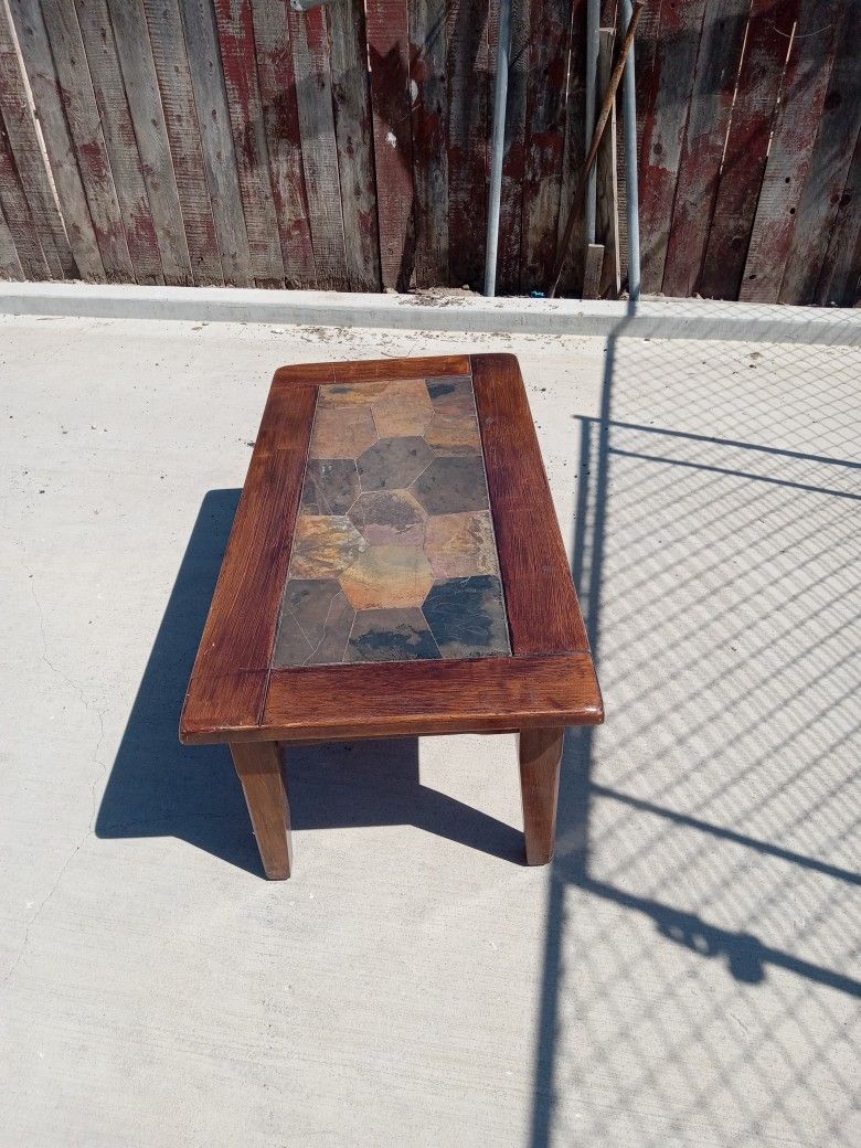 Coffee Table With Stone