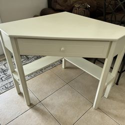 Wood Corner Desk with Drawer 