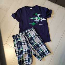 Gymboree Airplane Boy Size 8;Outfit Shorts Shirt