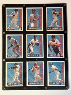 Topps 1994 Measures of Greatness  Set Card Lot 9 - Bonds, Griffey, Thomas HoF