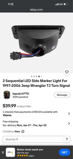 LED bumper lights 97-2006 jeep wrangler