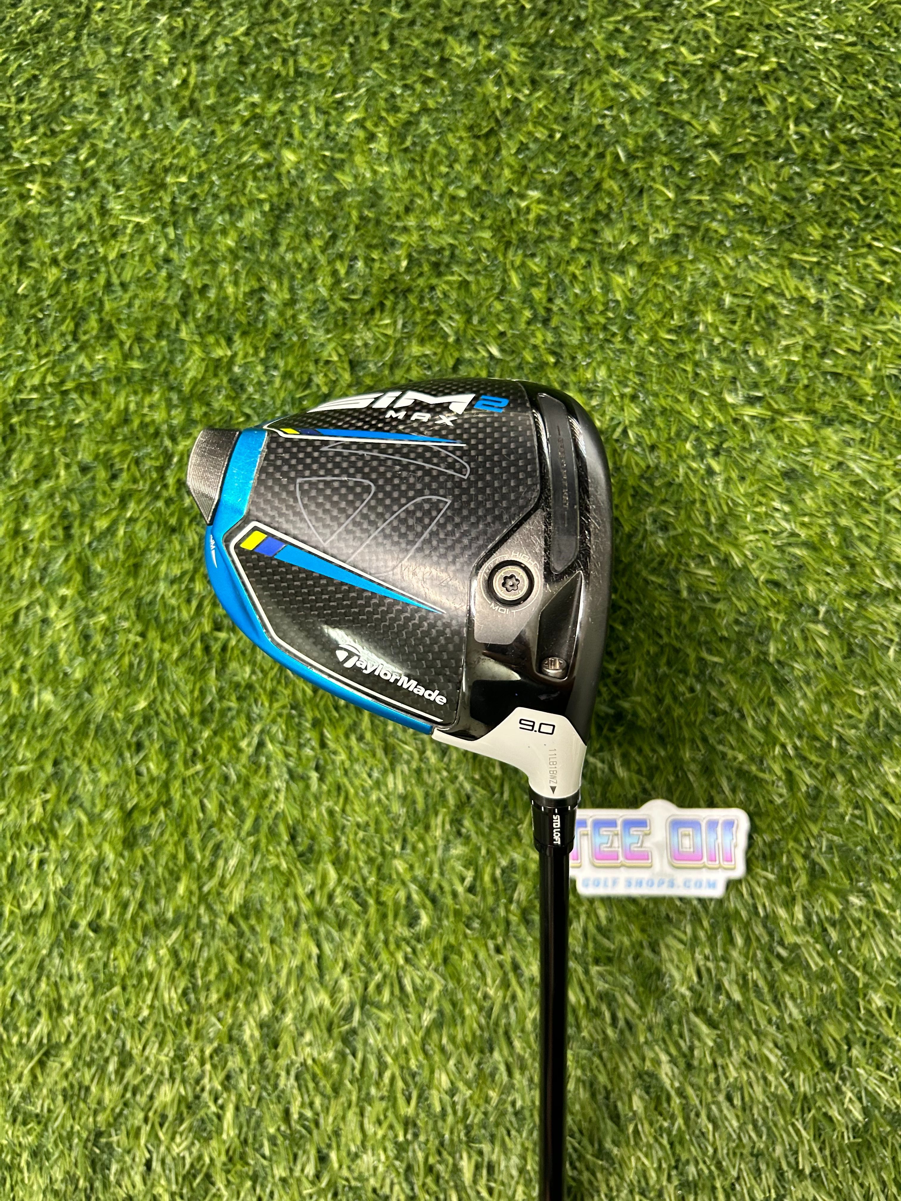 TaylorMade SIM 2 Max Driver 9 Loft HZRDUS 6.5 X-Stiff Flex Original Grip RH