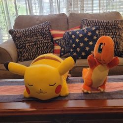 Pikachu & Charmander Plushies