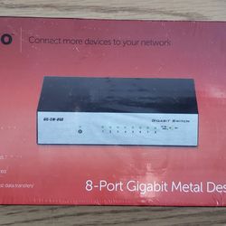 New And Never Used 8 Port Gigabit Metal Desktop Switch