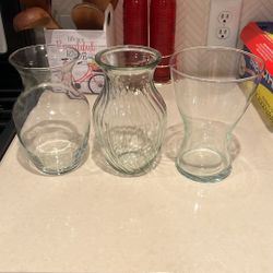 Three Cute Flower Vases