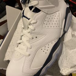 Air Jorda Retro 6 White Navy