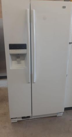 Maytag Side By Side  White Refrigerator
