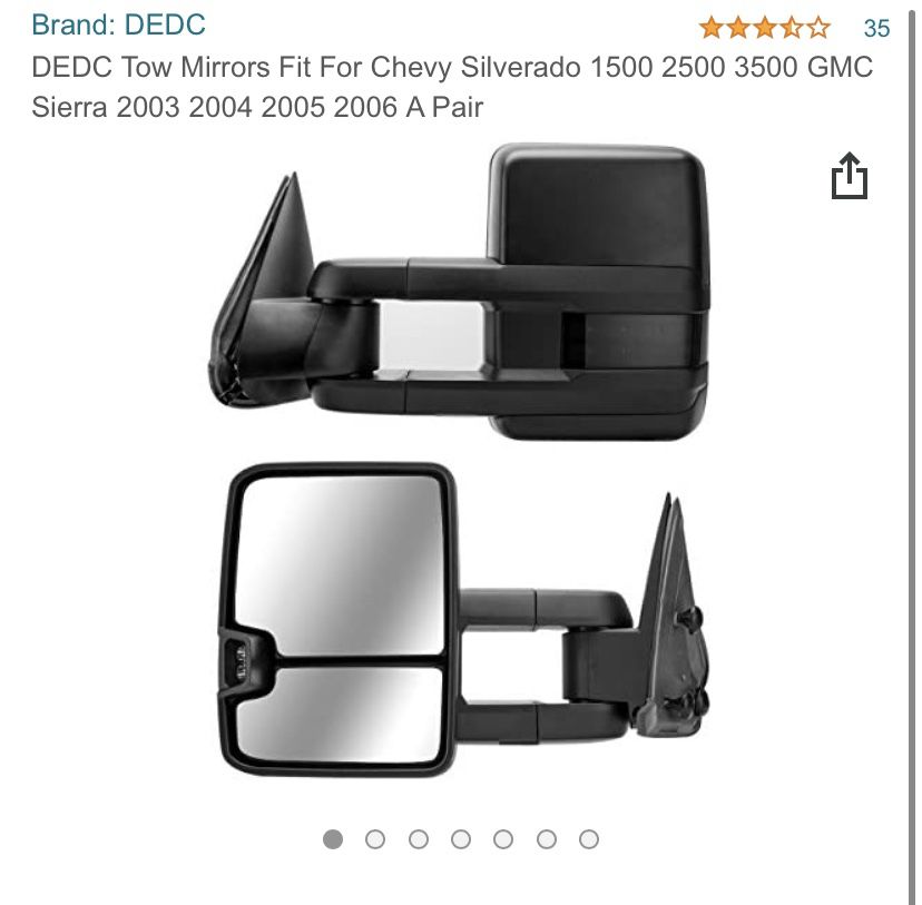 DEDC Tow Mirrors Fit For Chevy Silverado Parts 1(contact info removed) 3500 GMC Sierra 2003 2004 2005 2006 A Pair