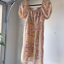 Yellow floral dress