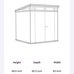 Signature 7x7 Storage Shed - Walnut Brown