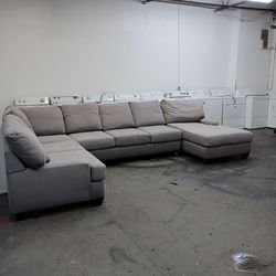 Light grey sectional couch large 7 seater
