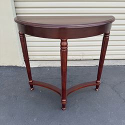 Bombay Company Cherry Half Moon End Table Entryway Table Good Condition