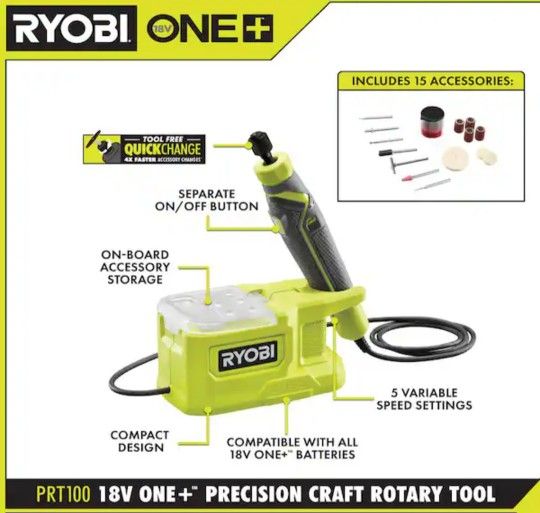 Ryobi ROTARY CRAFT TOOL with Accessory