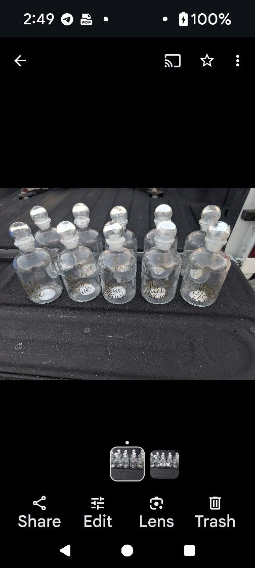  10-Jolly Old Saint Nick C5hristmas Bottle (New) Paid $5 For Each